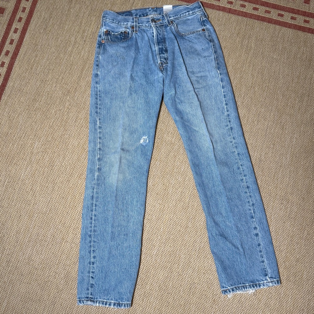 VTG 90s Levi's 501 1993 Button Fly Jeans Light Wash Denim Straight Leg Men 30x30
